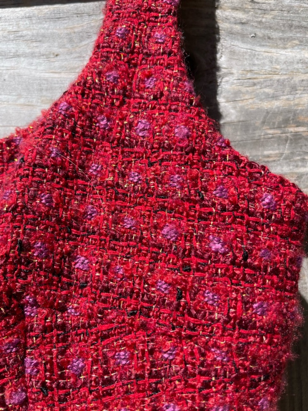 Amanda Uprichard Red Tweed Mini Dress - Picture 4 of 10